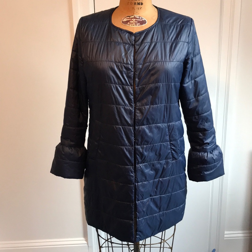 Patty Kim Lightweight Bell Sleeve Puffer Coat